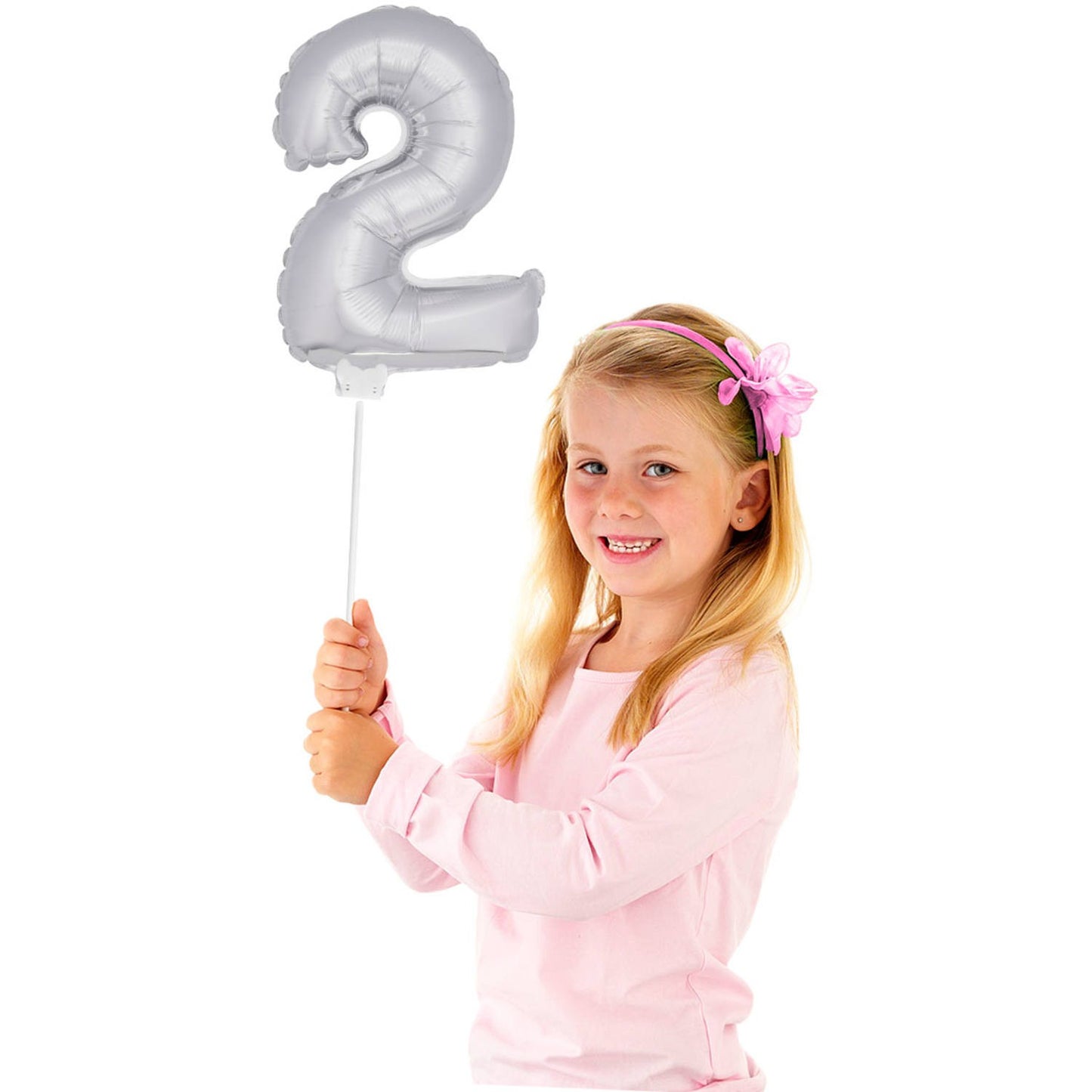Mini Folieballon 2 zilver