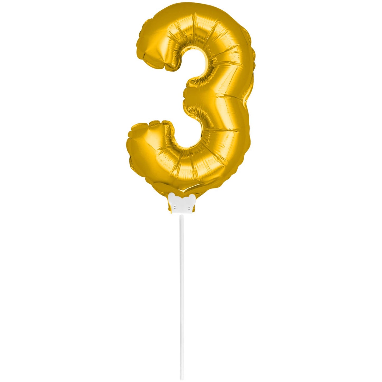 Mini Folieballon 3 goud