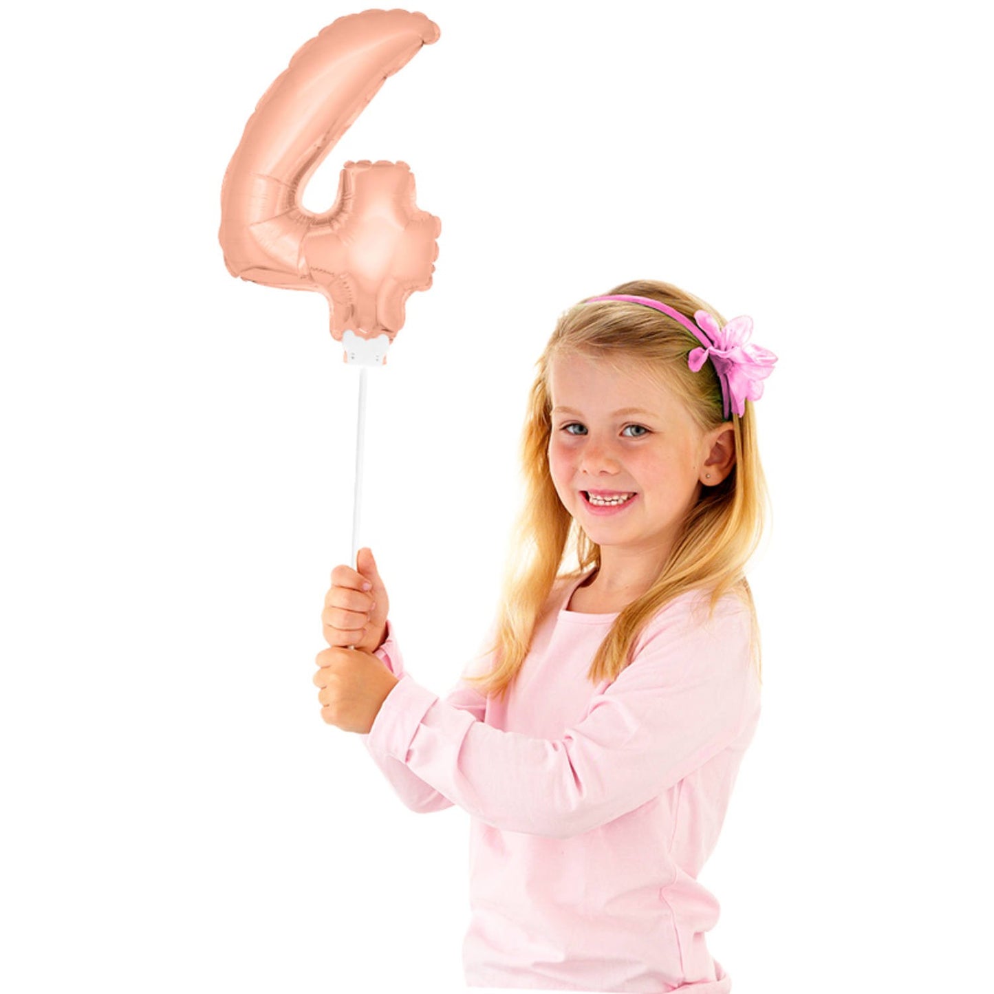Mini Folieballon 4 rosé goud