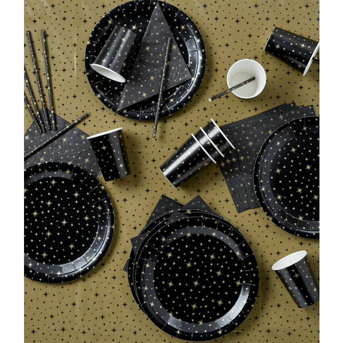 Party Table Set zwart en goud