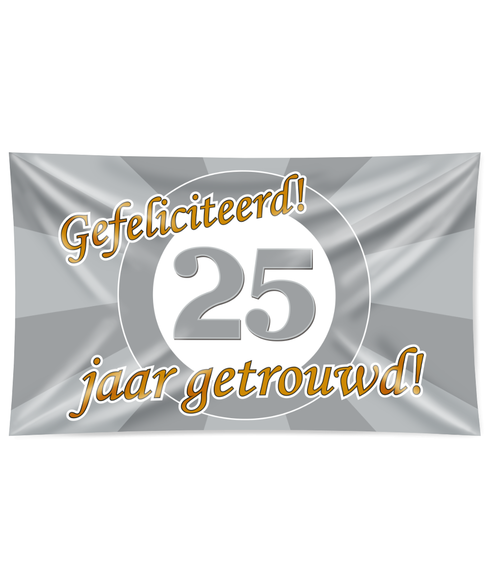 Gevelvlag 25 jaar getrouwd XXL