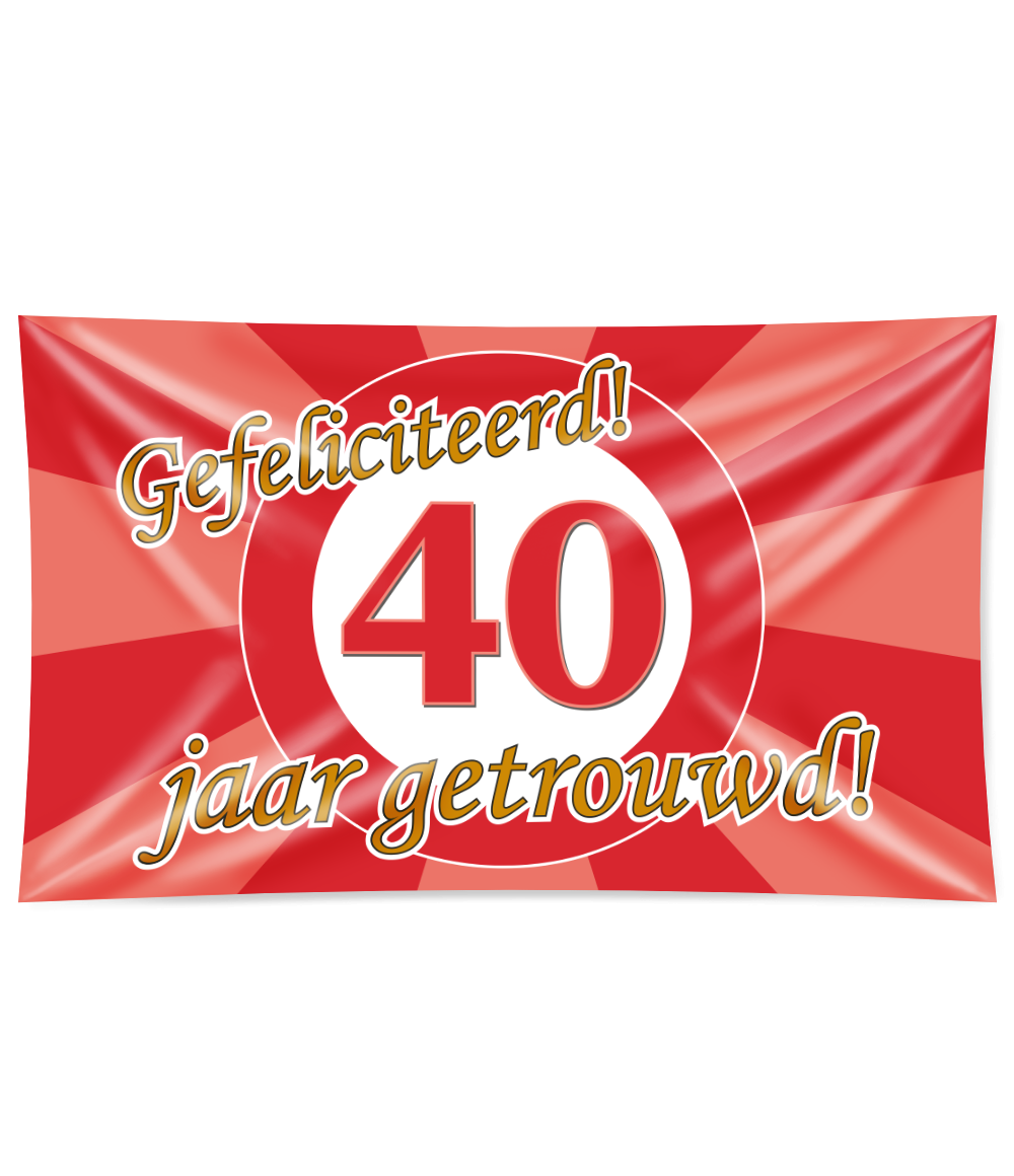 Gevelvlag 40 jaar getrouwd XXL