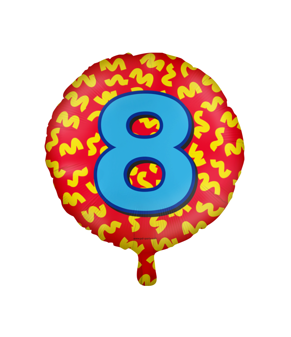 Happy Folieballon 8 jaar