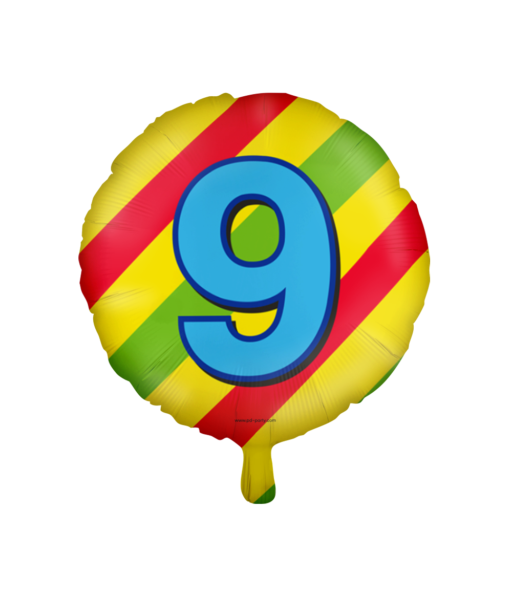 Happy Folieballon 9 jaar