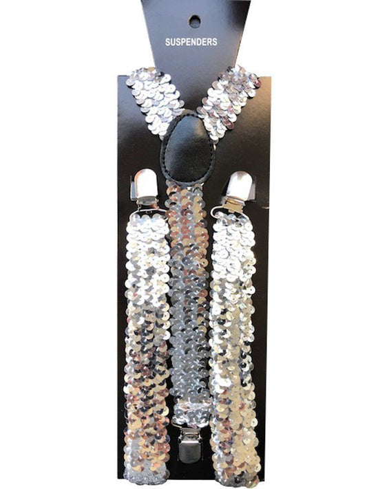 Bretels Pailletten Zilver