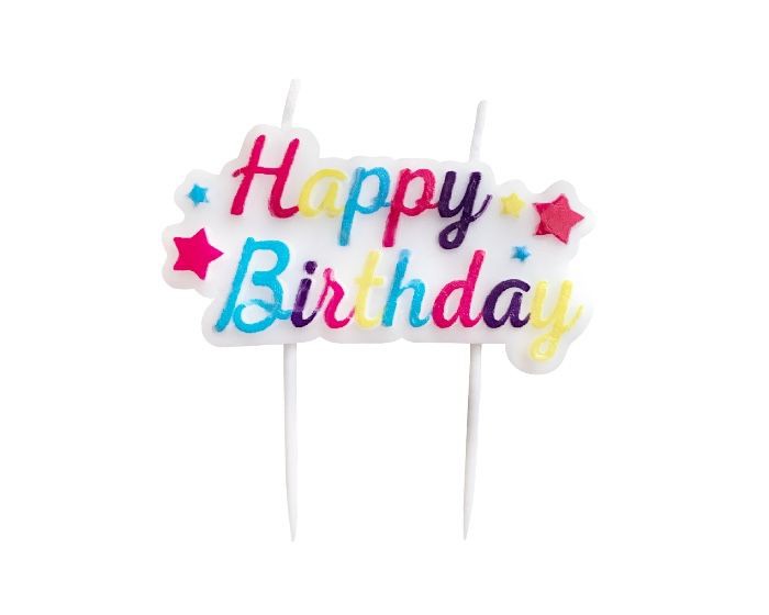 Taart kaars Happy Birthday