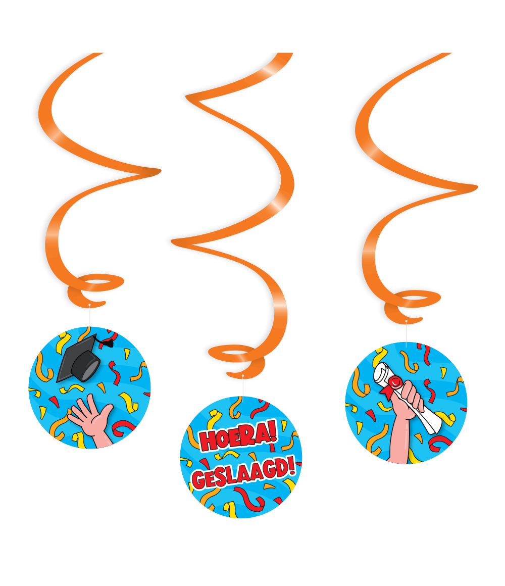 Swirl Geslaagd Cartoon