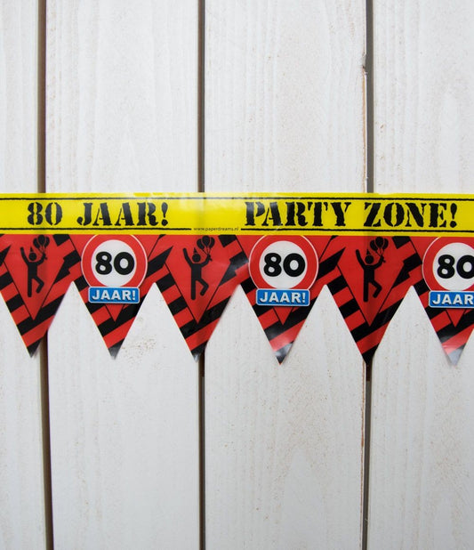 Afzetlint 80 jaar Party Tape