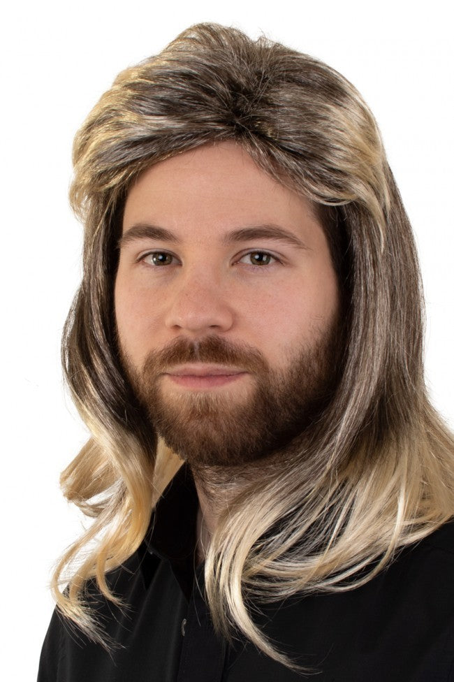 Pruik Johnny blond gemeleerd