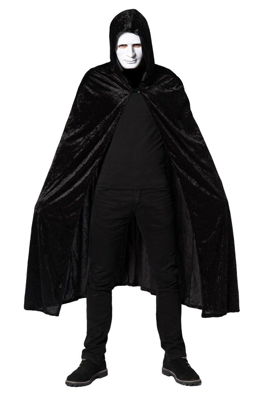 Cape met Capuchon zwart
