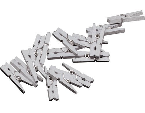 Mini Wasknijpers zilver