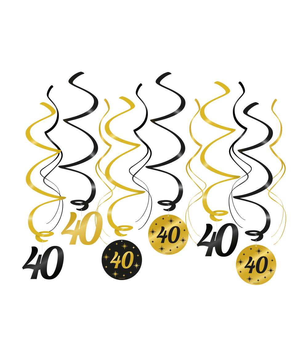 Classy Swirl decoratie 40 jaar