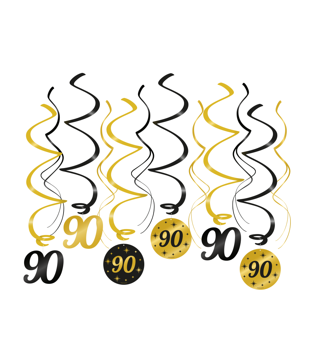 Classy Swirl decoratie 90 jaar