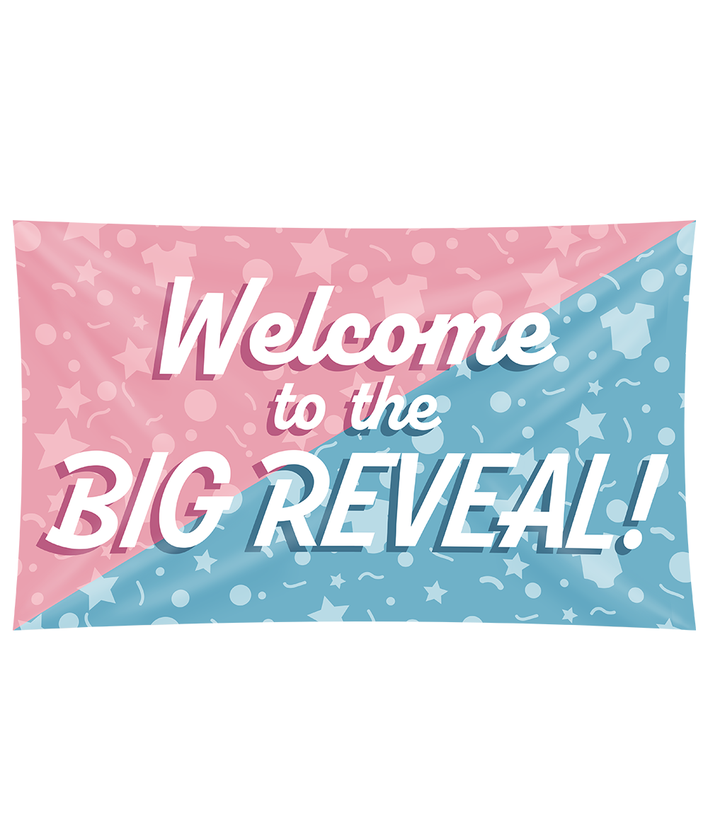 Gevelvlag Gender Reveal XXL