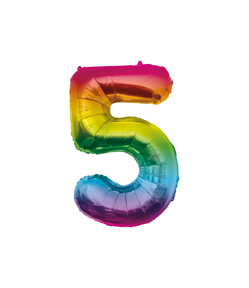 Grote Folieballon 5 regenboog