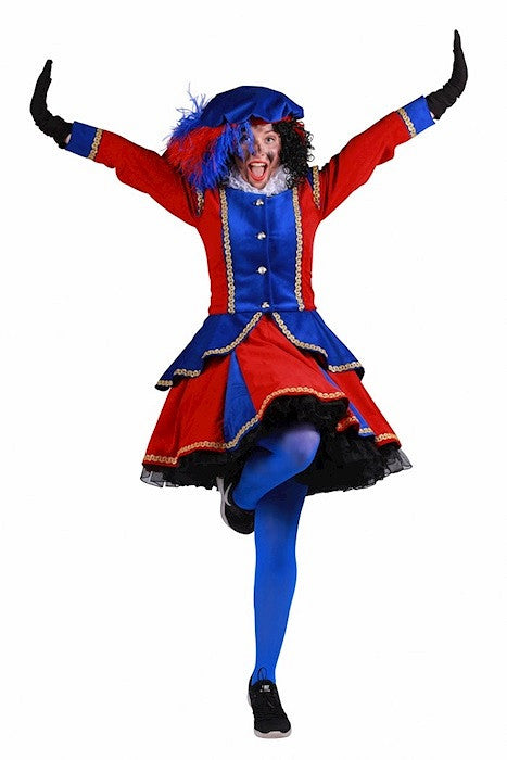Piet Dame Madrid rood / blauw