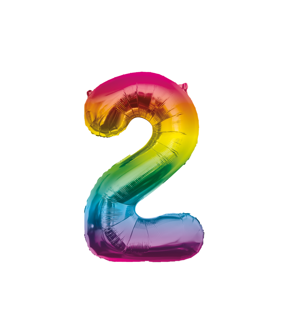 Grote Folieballon 2 regenboog