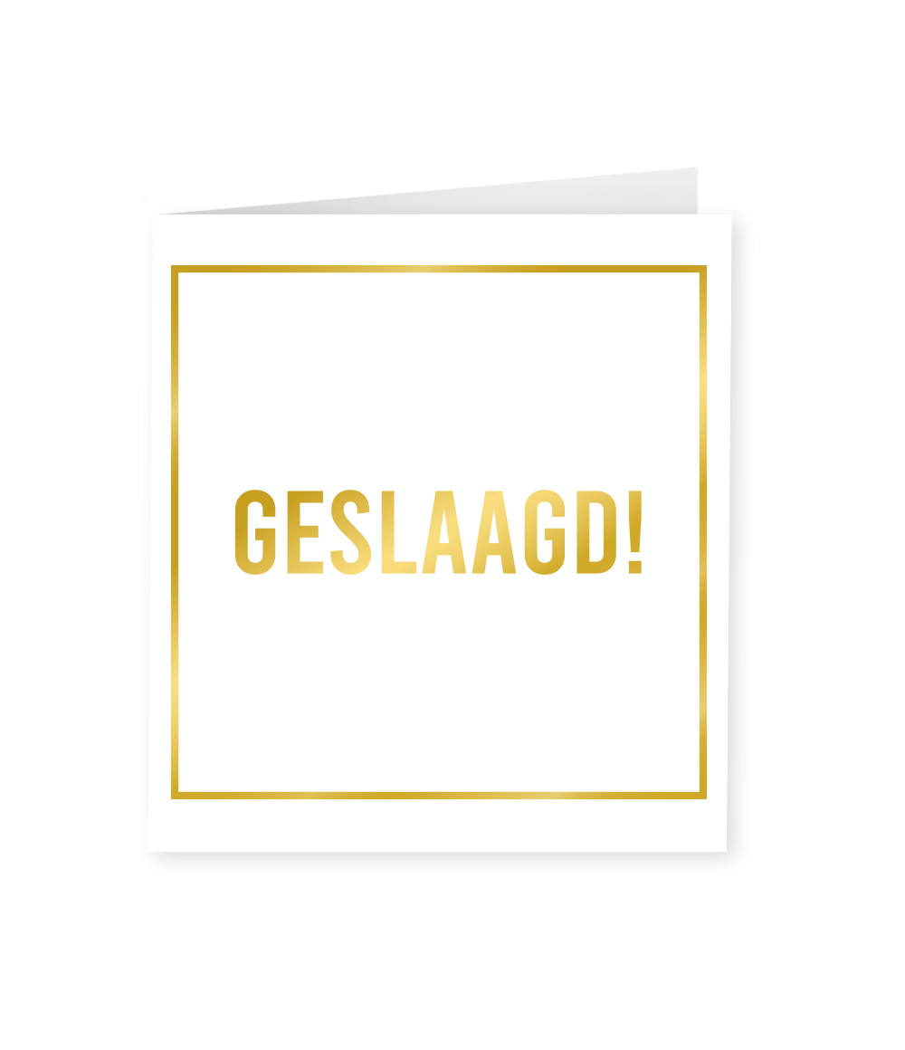 Wenskaart Geslaagd