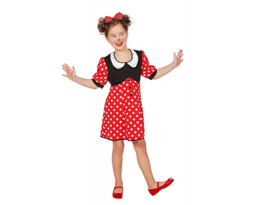 Minnie maat 140 | mooi rood Minnie Mouse jurkje | Goede