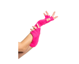 Vingerloze Handschoen Neon Roze