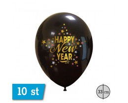 Ballonnen Happy New Year zwart