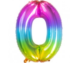 Grote Folieballon 0 Regenboog