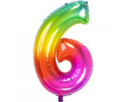 Grote Folieballon 6 regenboog