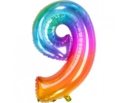 Grote Folieballon 9 regenboog