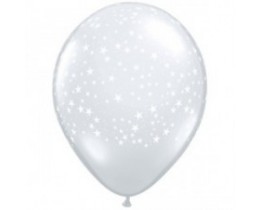 Ballon Sterren helder transparant 30cm