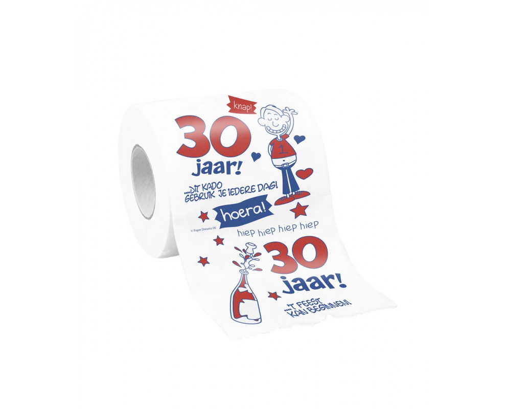 compressie baas Verlengen Toiletpapier 30 jaar Man | Wc papier 30e verjaardag | De Goede Keus