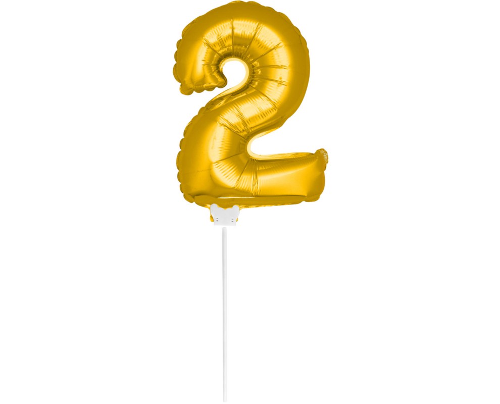 Mini Folieballon 2 goud