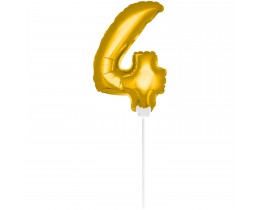Mini Folieballon 4 goud