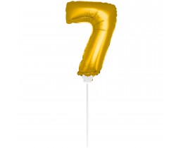 Mini Folieballon 7 goud