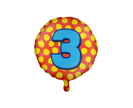 Happy Folieballon 3 jaar