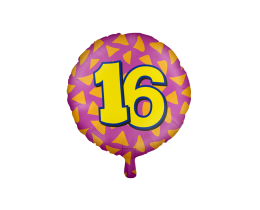 Happy Folieballon 16 jaar