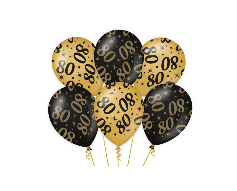 opwinding Hervat Weggelaten Ballonnen 80 jaar zwart en goud | Cijfer 80 Verjaardag | De Goede keus