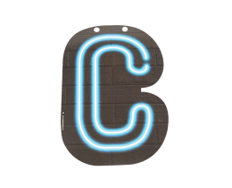 Neon Letter C