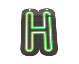 Neon Letter H