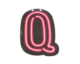 Neon Letter Q