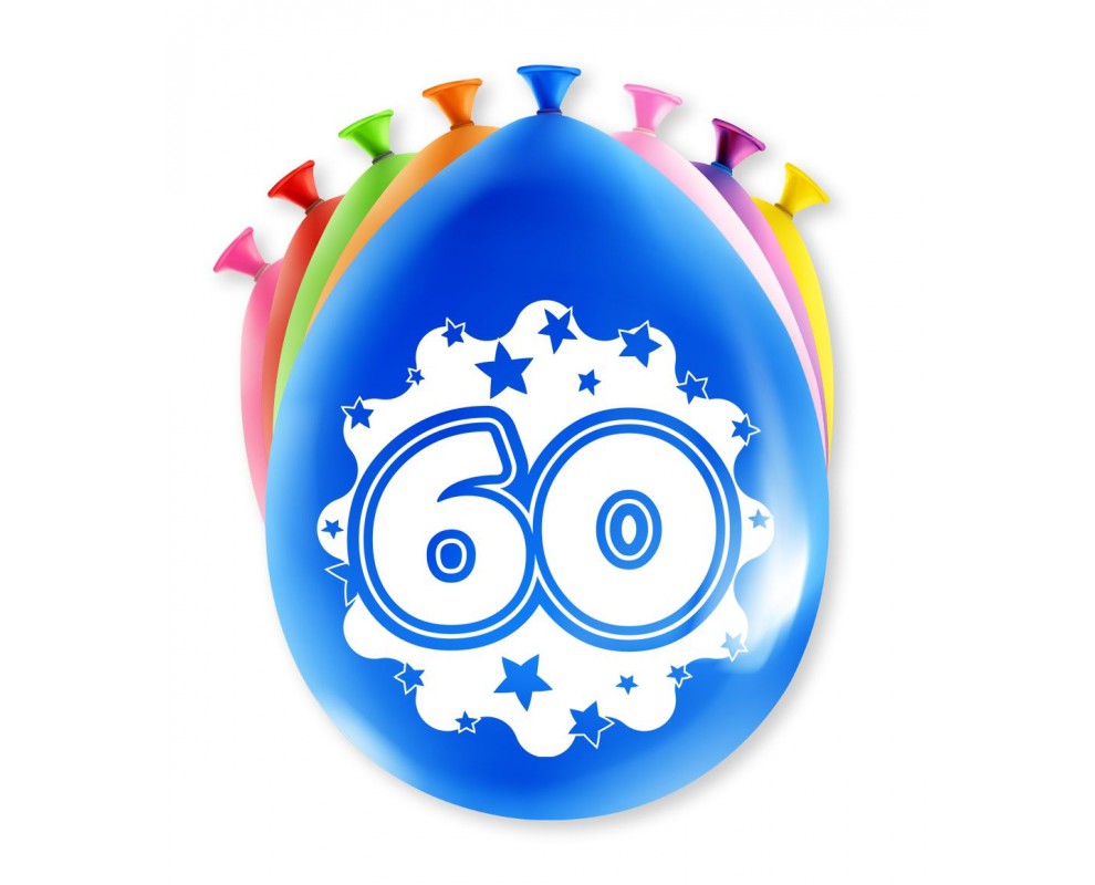 Ballonnen 60 Cijfer Leeftijd Verjaardag ballon De Goede Keus