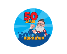 Bierviltjes Abraham 50 jaar Cartoon