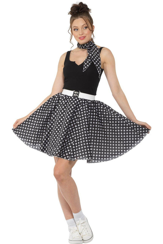 Polka Dot rokje Zwart