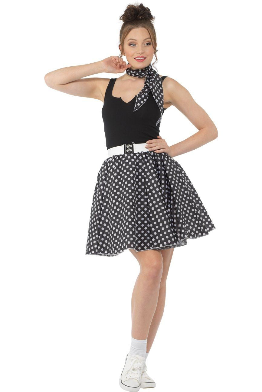 Polka Dot rokje Zwart