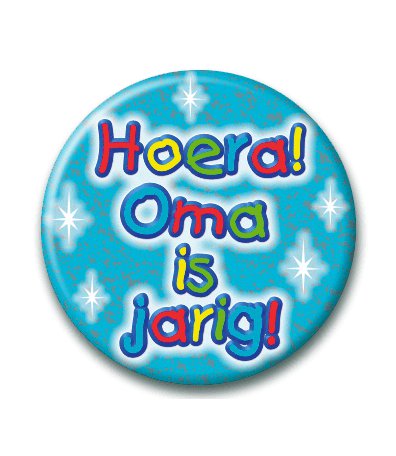 Button Oma jarig
