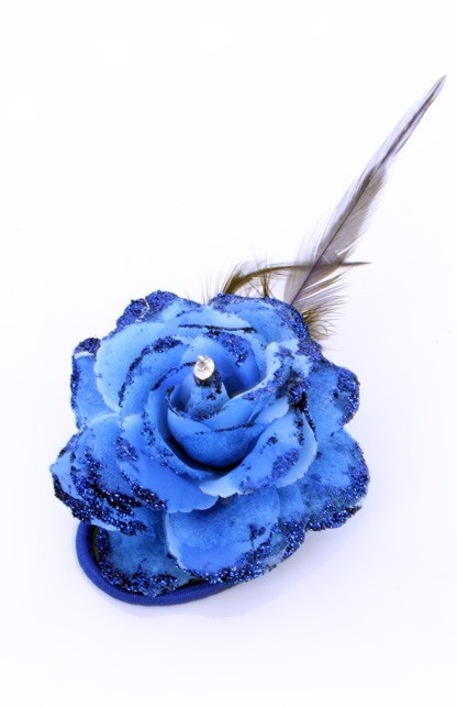 Bloem met Veer blauw