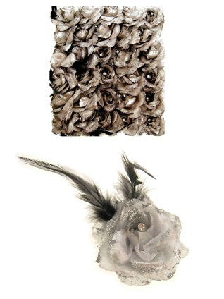 Bloem met Veer zilver