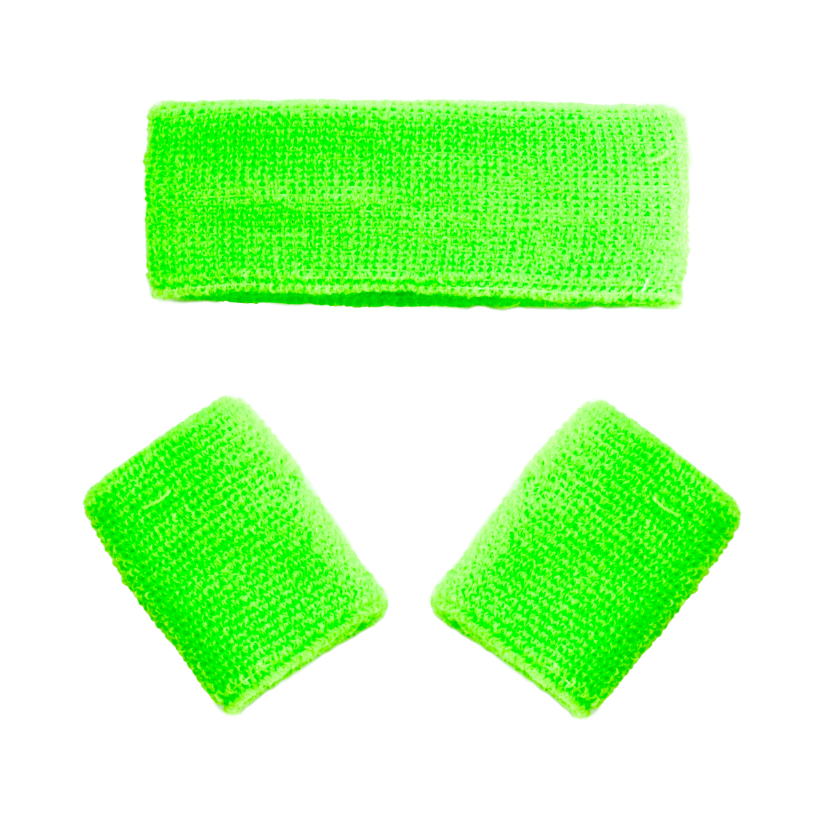 Hoofdband en polsbandjes neon Groen