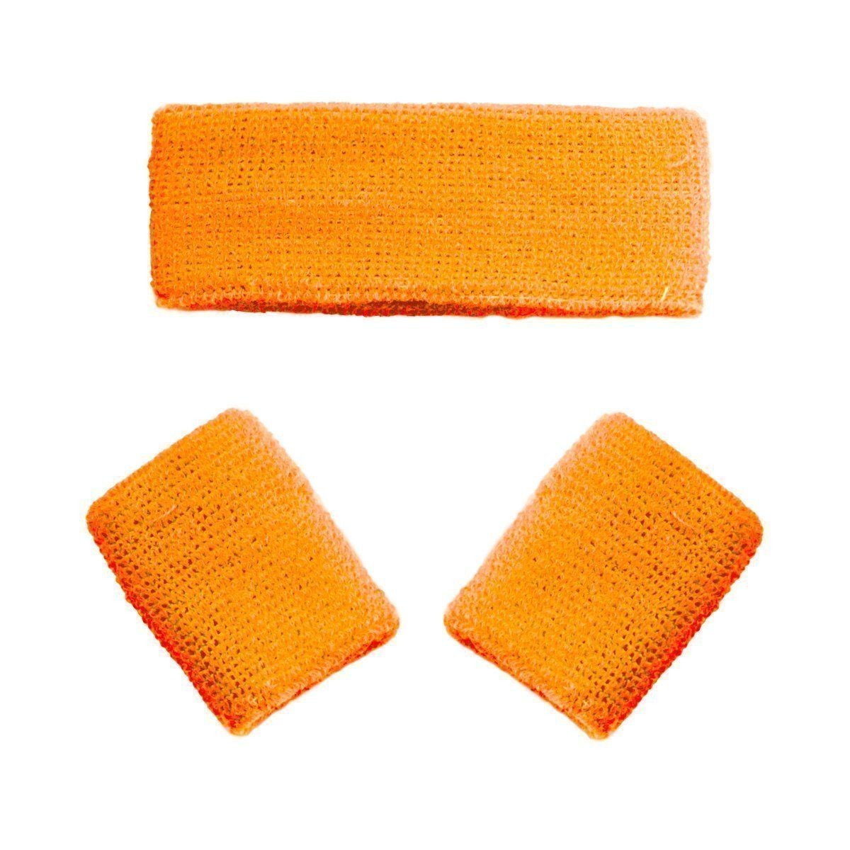 Hoofdband en polsbandjes neon Oranje