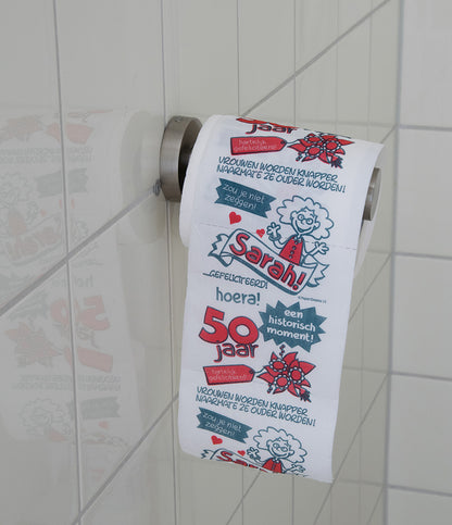 Toiletpapier Sarah 50 jaar