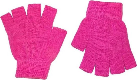 Vingerloze Handschoen Neon Roze